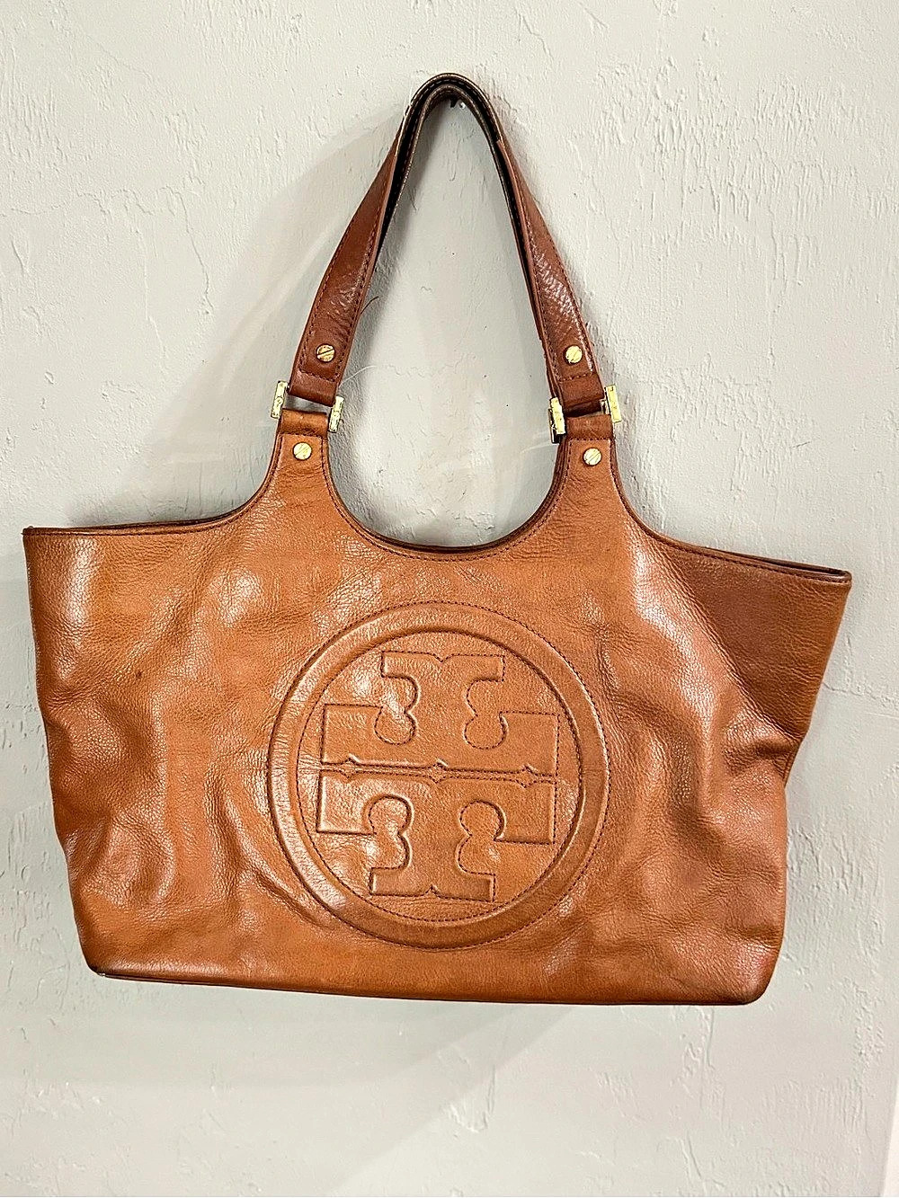 Tory Burch Brown Leather-Style Tote